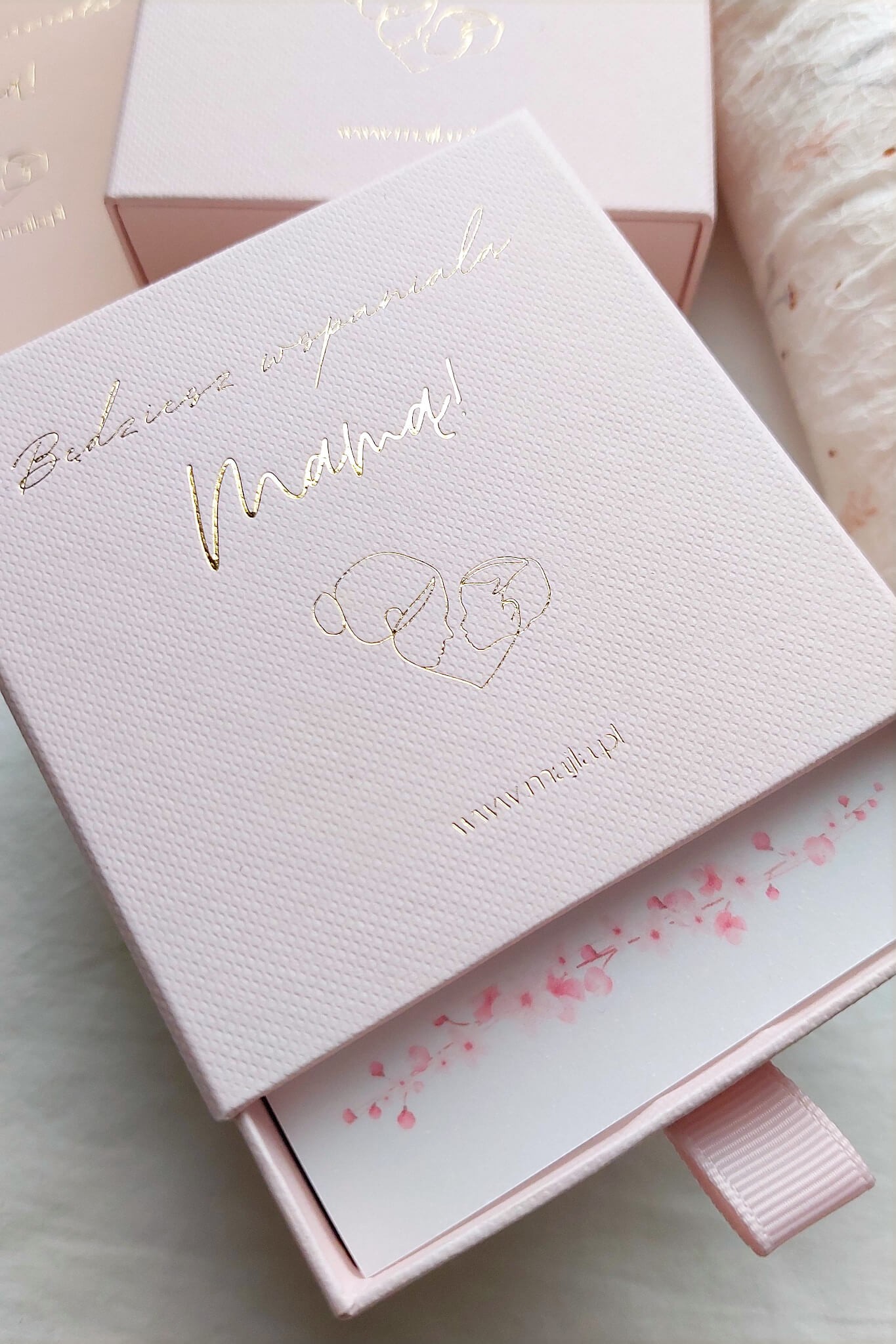 Pudełko Będziesz wspaniałą Mamą! Pudrowy róż