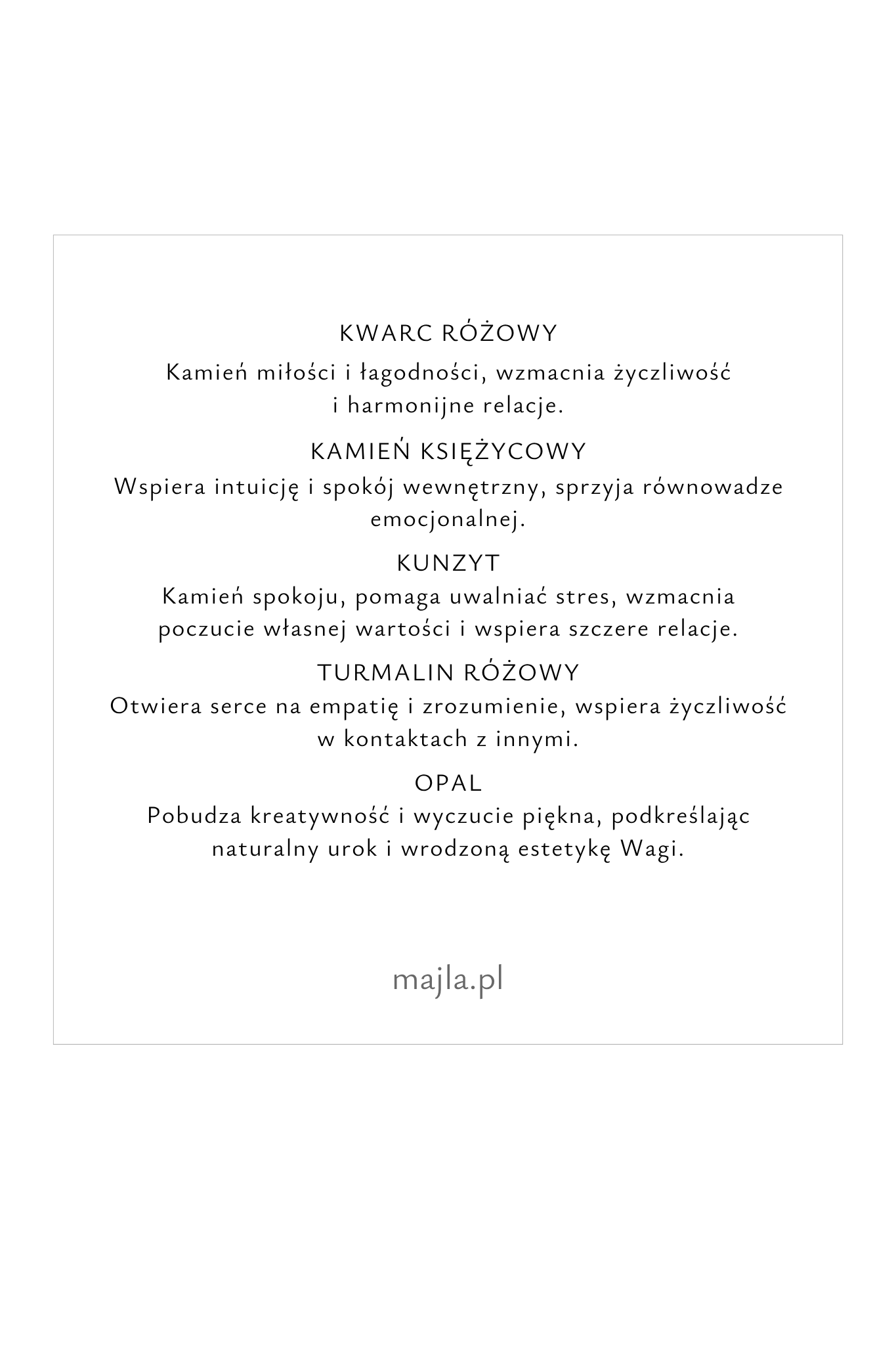 Bransoletka Waga właściwości kamieni