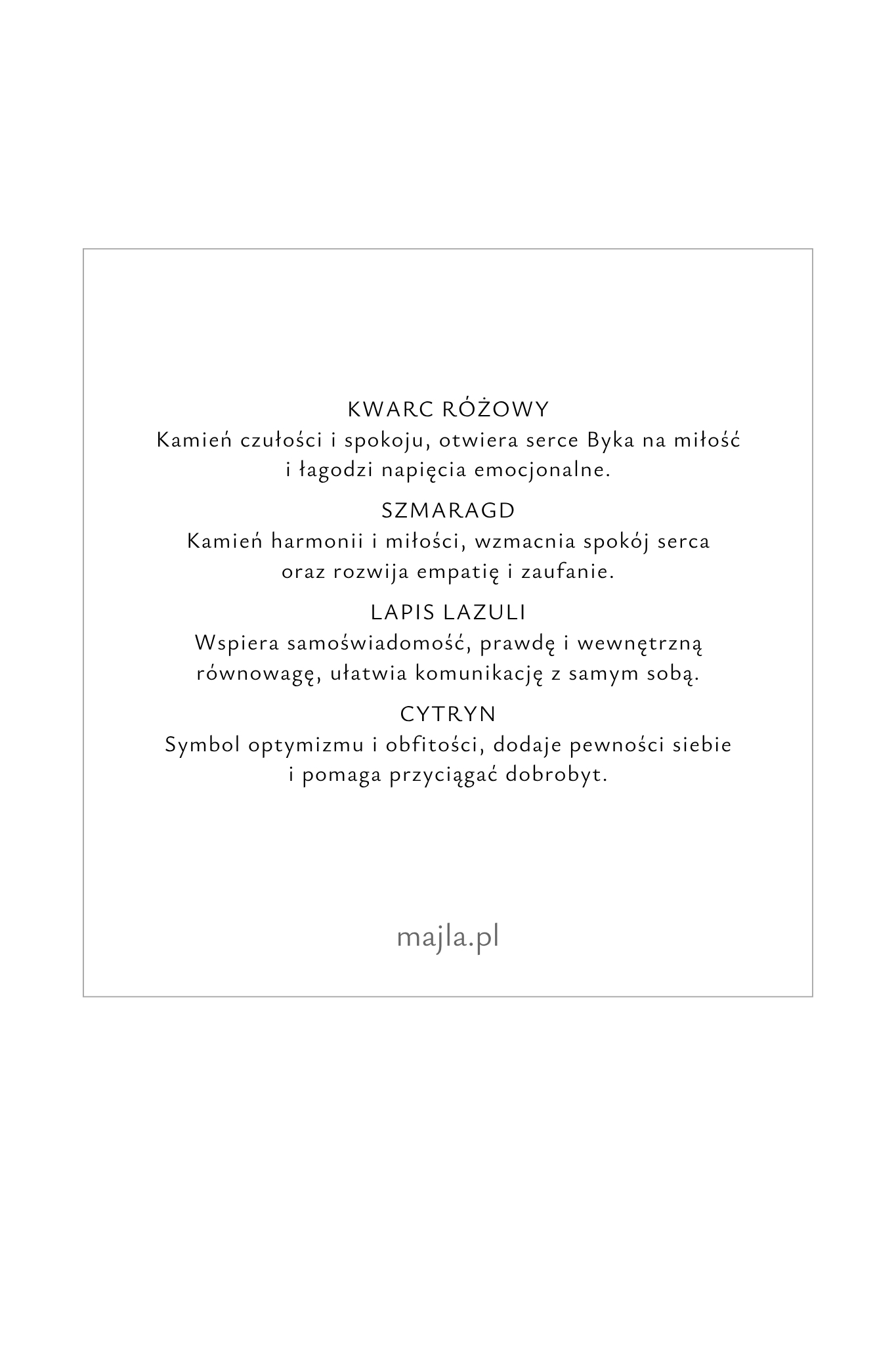Opis kamieni Byk