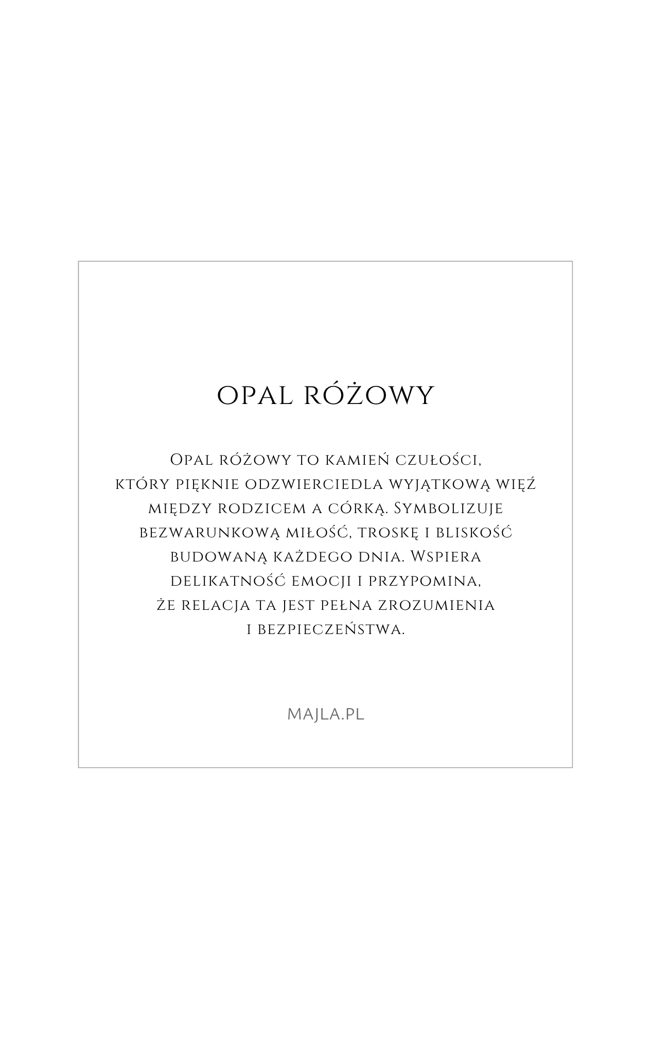 Bransoletka kodowana opal różowy opis kamienia