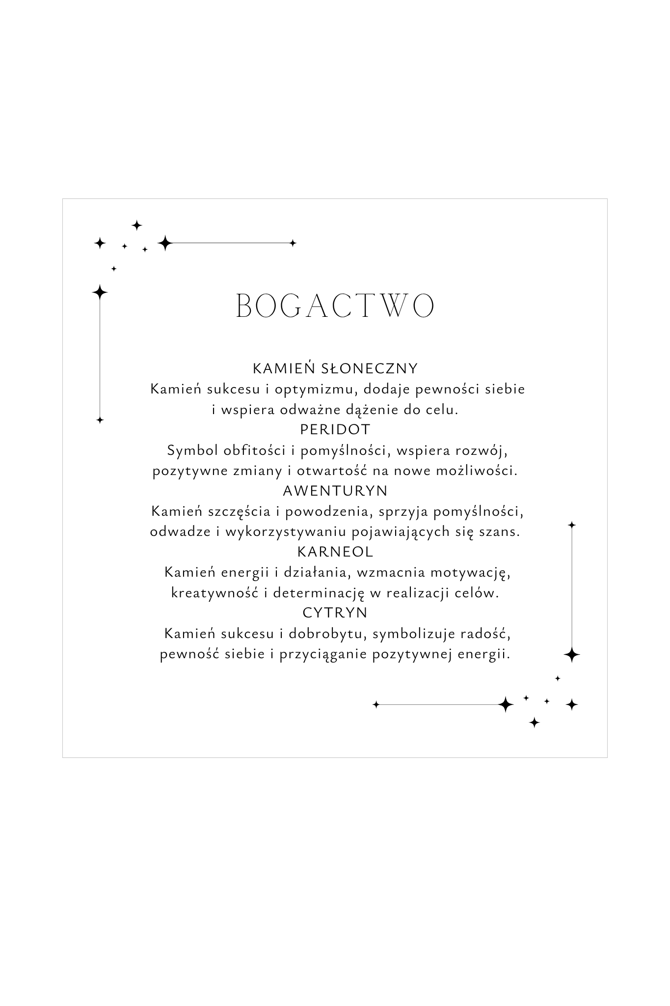 Talizman Bogactwo opis kamieni